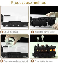 Retro Circular Train Sprinkler Decor small resin train ornament