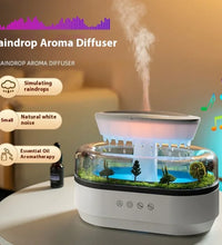 Raindrop Aroma Diffuser Humidifier with soft ambient light